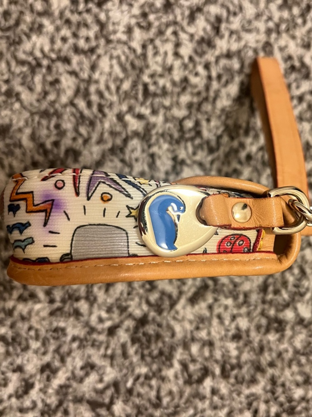 Vintage Dooney & Bourke Whimsy Flap Wristlet - Picture 3 of 8
